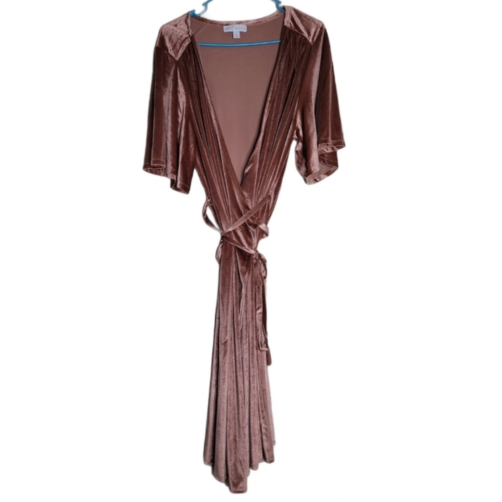 Boutique Plus Size Dusty Rose Wrap Dress 3X